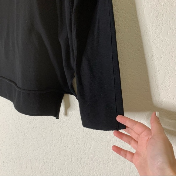 Frank & Eileen Womens black deep v neck long sleeve tee XS - Picture 2 of 6